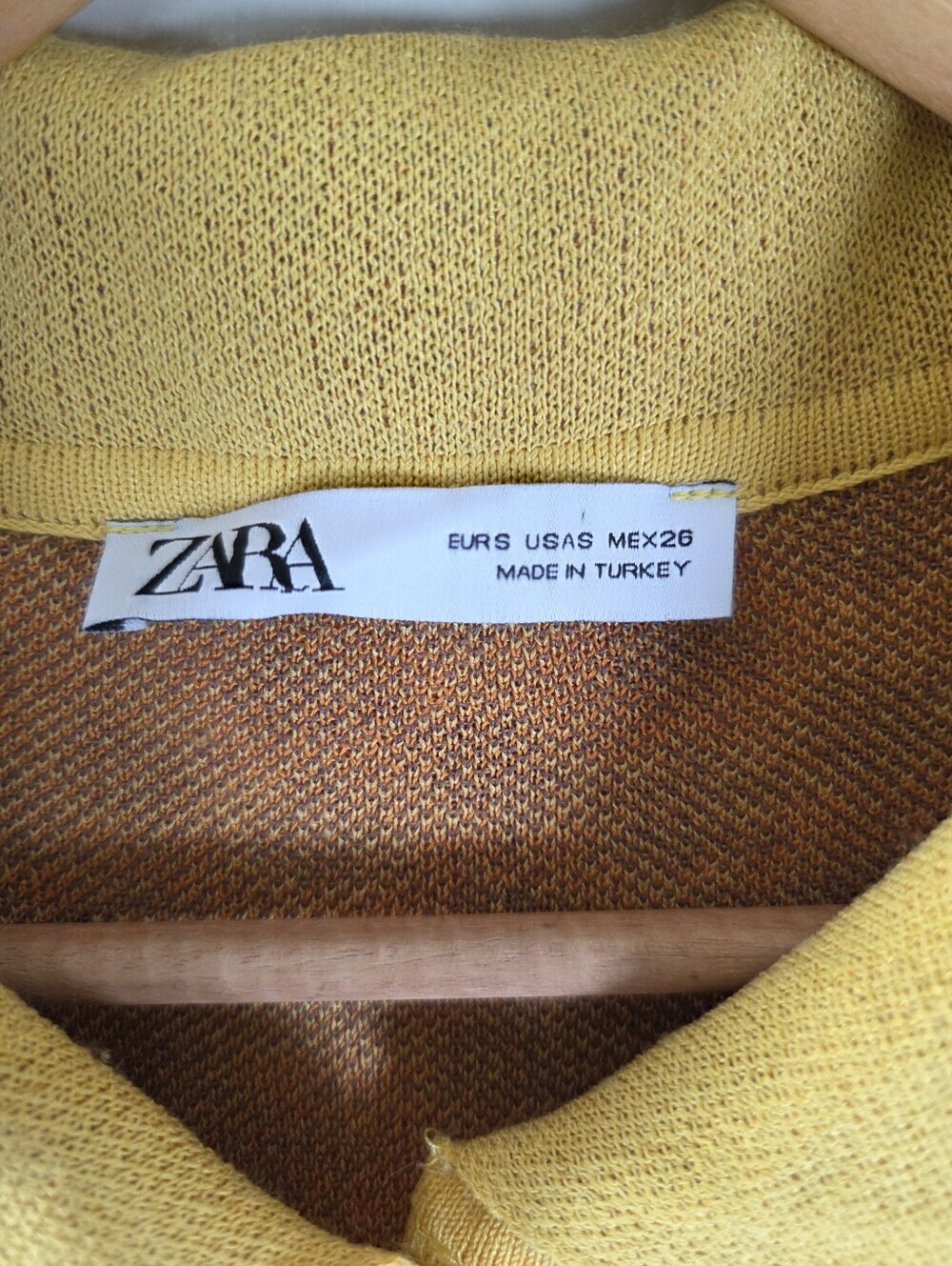 ZARA Women's Retro Vintage Floral Jacquard Knit Mini Dress Orange Brown Small - Picture 13 of 15